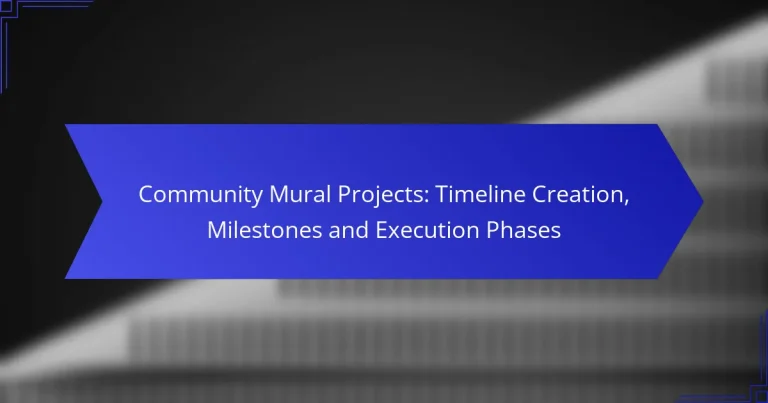 Community Mural Projects: Timeline Creation, Milestones and Execution Phases