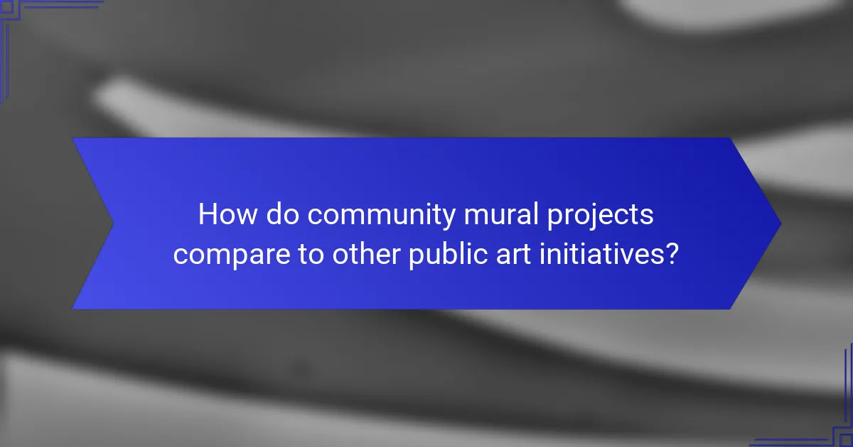 How do community mural projects compare to other public art initiatives?