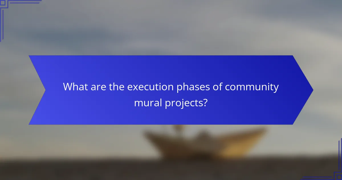 What are the execution phases of community mural projects?