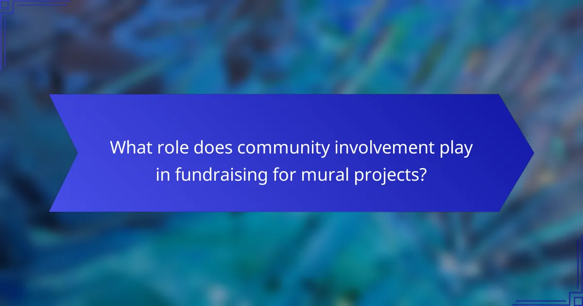 What role does community involvement play in fundraising for mural projects?